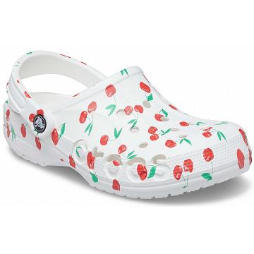 Zuecos Crocs Baya Seasonal Printed Hombre Blancos | Mexico 0721LISH